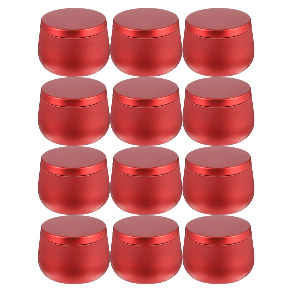 

12 Pcs Belly Storage Jar Tinplate Canisters Travel Containers Tea Boxes Candy Jar Crafts Handmade Tins