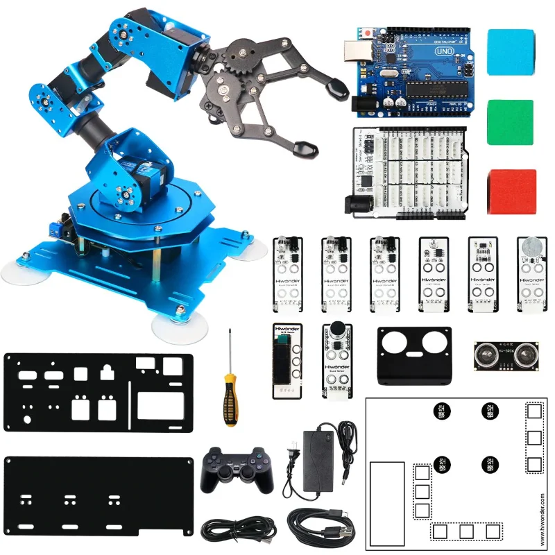 

Unassembled xArm UNO 6DOF Robot Arm Mechanical Arm with Secondary Development Sensor Kit for Arduino