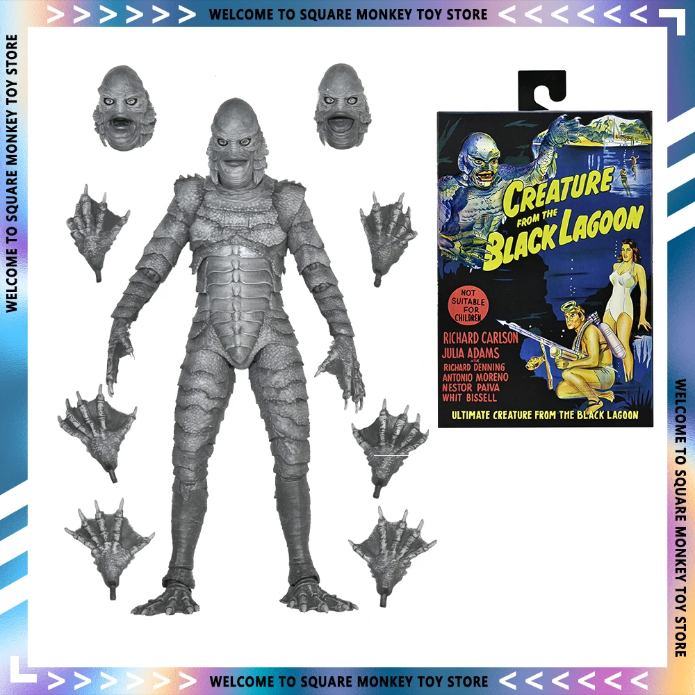 

Original NECA 04823 Universal Monsters Ultimate Figurine Creature From The Black Lagoon (B&W) 7 Inch Anime Figure PVC Model Toy