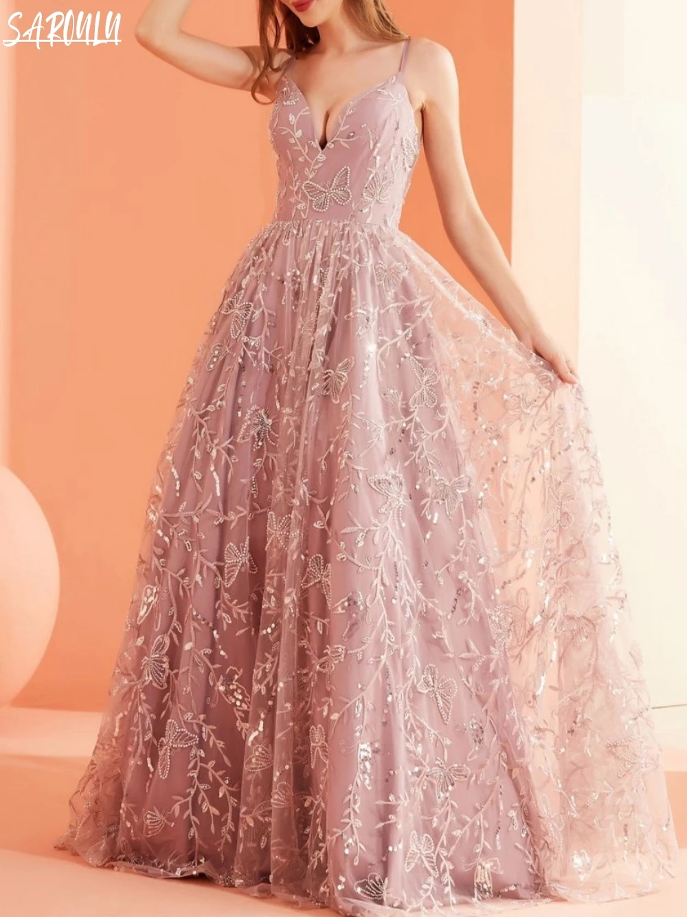 Sexy Spaghetti Straps Evening Dress Classic Deep V-neck Bride Robe Modern Floor-length Bridal Dresses Vestidos De Novia
Sexy Spaghetti Straps Evening Dress Classic Deep V-neck Bride Robe Modern Floor-length Bridal Dresses Vestidos De Novia