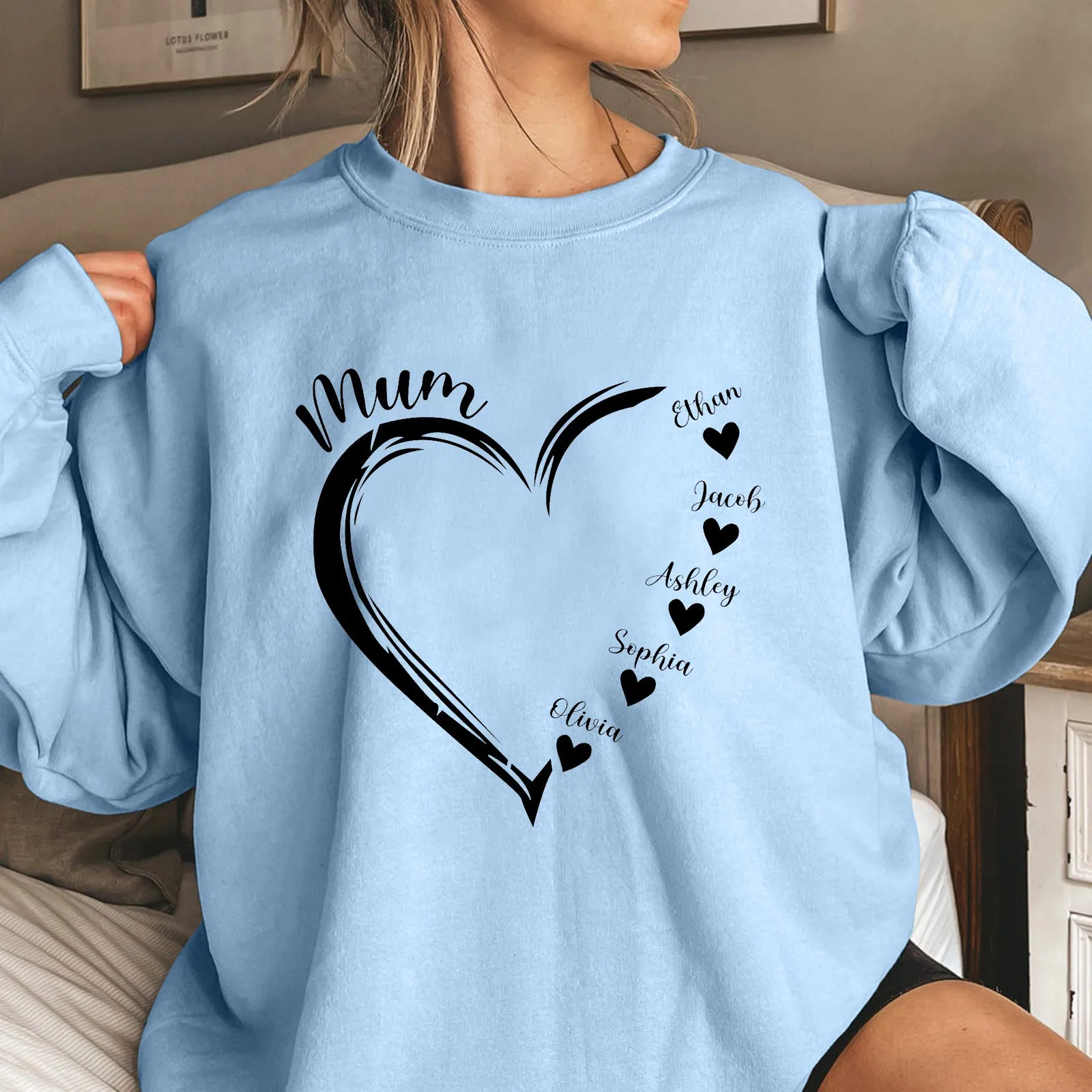 Women Jumper Kid Mom Sweetshirt Mother'S Day Round Neck Long Sleeve Pullovers Casual Loose Regular Hoodless All-Match Sudaderas
Women Jumper Kid Mom Sweetshirt Mother'S Day Round Neck Long Sleeve Pullovers Casual Loose Regular Hoodless All-Match Sudaderas
