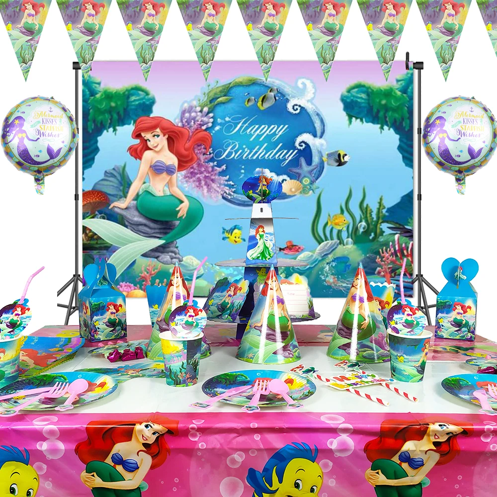 The Little Mermaid Princess Theme Children Birthday Party Supplies Tablecloth Paper Cup Cake Topper Banner Baby Shower
The Little Mermaid Princess Theme Children Birthday Party Supplies Tablecloth Paper Cup Cake Topper Banner Baby Shower