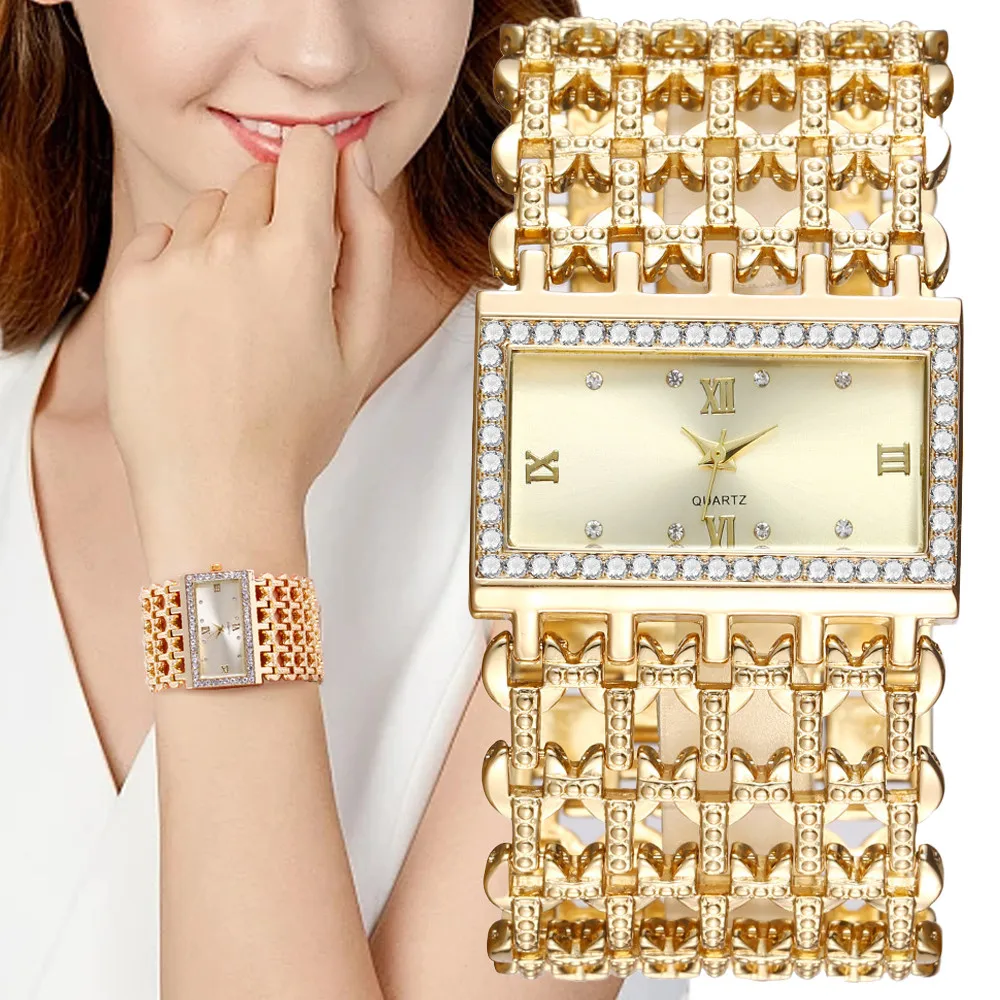 Luxury Ladies Simple Diamond Set Square Bracelet Quartz Watches Fashion Gold Stainless Steel Skeleton Women Clock Dress Watch
Luxury Ladies Simple Diamond Set Square Bracelet Quartz Watches Fashion Gold Stainless Steel Skeleton Women Clock Dress Watch