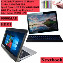 11.6'' 32-bit Windows 10 Home Tablet PC 1366*768 IPS Quad Core 1GB RAM 64GB ROM Nextbook With Pin Docking Keyboard Support HDMI 11.6'' 32-bit Windows 10 Home Tablet PC 1366*768 IPS Quad Core 1GB RAM 64GB ROM Nextbook With Pin Docking Keyboard Support HDMI