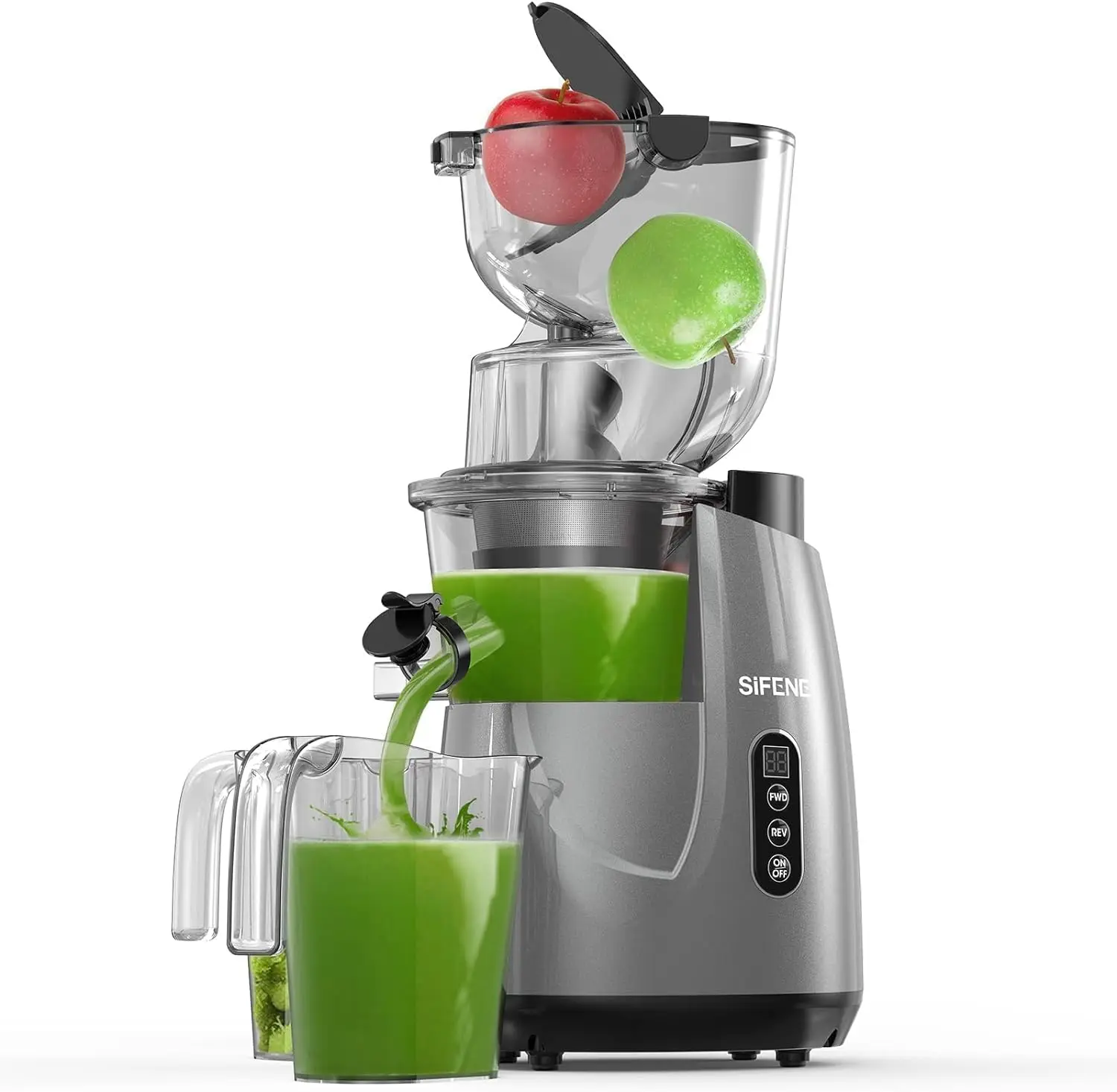 SiFENE Whole Fruit Cold Press Juicer Machine - Vertical Slow Masticating Juicer with Large 3.3in Feed Chute - Easy to Clean
SiFENE Whole Fruit Cold Press Juicer Machine - Vertical Slow Masticating Juicer with Large 3.3in Feed Chute - Easy to Clean