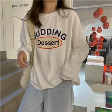 Sweet Letter Print Pullovers Women Cottagecore O Neck Long Sleeve Sweatshirts 2021 Spring New White Fashion Indie Long Tops Y2k
Sweet Letter Print Pullovers Women Cottagecore O Neck Long Sleeve Sweatshirts 2021 Spring New White Fashion Indie Long Tops Y2k