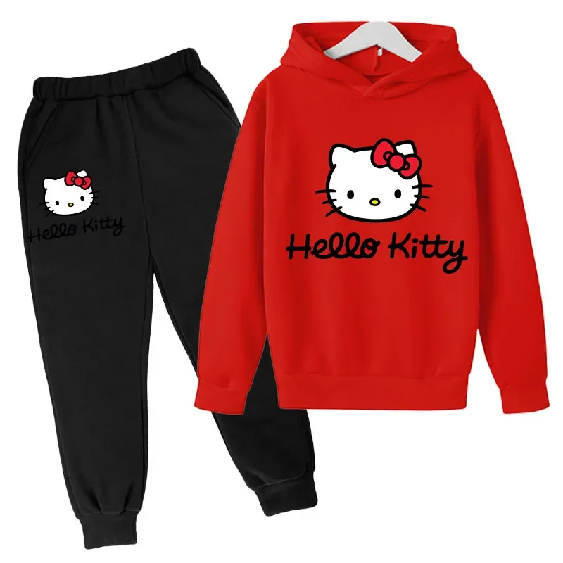 Hello Kitty Hoodies Sets Boys Outfit Set Kids Clothes Girls Clothing Tops Pants Suits 4-14 Years Old Ports Suits Hoodies Sweater
Hello Kitty Hoodies Sets Boys Outfit Set Kids Clothes Girls Clothing Tops Pants Suits 4-14 Years Old Ports Suits Hoodies Sweater
