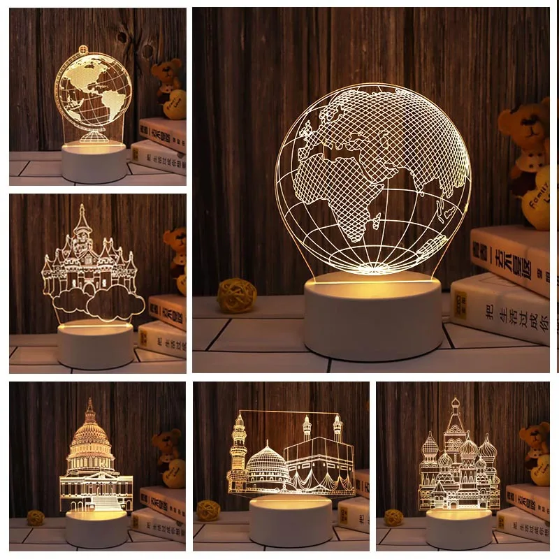 Eid Al Fitr White 3D Small Night Light Creative Small Table Lamp LED Bedroom Atmosphere Bedside Lamp Exquisite Gift Decorations
Eid Al Fitr White 3D Small Night Light Creative Small Table Lamp LED Bedroom Atmosphere Bedside Lamp Exquisite Gift Decorations