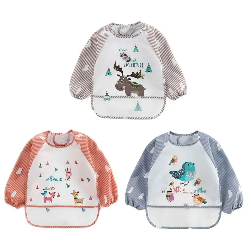 127D Toddler Feeding Bib Apron Soft Polyester Long Sleeve Feeding Burp Cloth Bandana Scarf with Buckle for Boys Girls
127D Toddler Feeding Bib Apron Soft Polyester Long Sleeve Feeding Burp Cloth Bandana Scarf with Buckle for Boys Girls