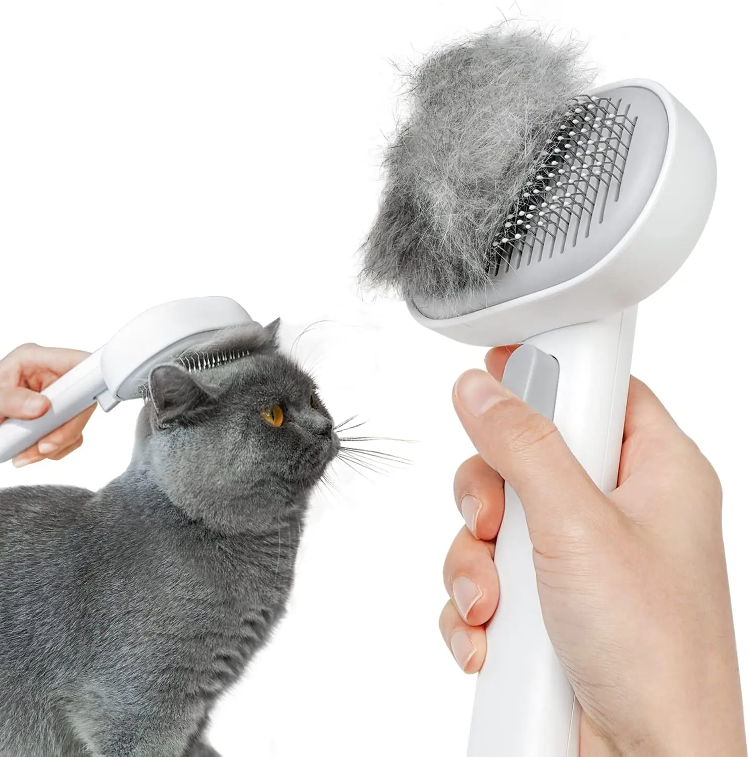Cat Brush with Release Button Cat Brushes for Indoor Cats Shedding Cat Brush for Long or Short Haired Cats Cat Comb for Kitten 
Cat Brush with Release Button Cat Brushes for Indoor Cats Shedding Cat Brush for Long or Short Haired Cats Cat Comb for Kitten