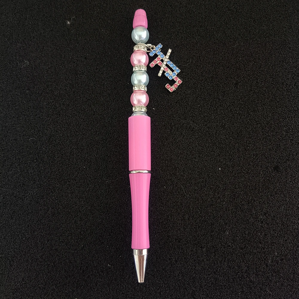 

Новинка, металлическая шариковая ручка с подвеской в виде водного бриллианта, JJ, розовые товары для обучения, ювелирные изделия