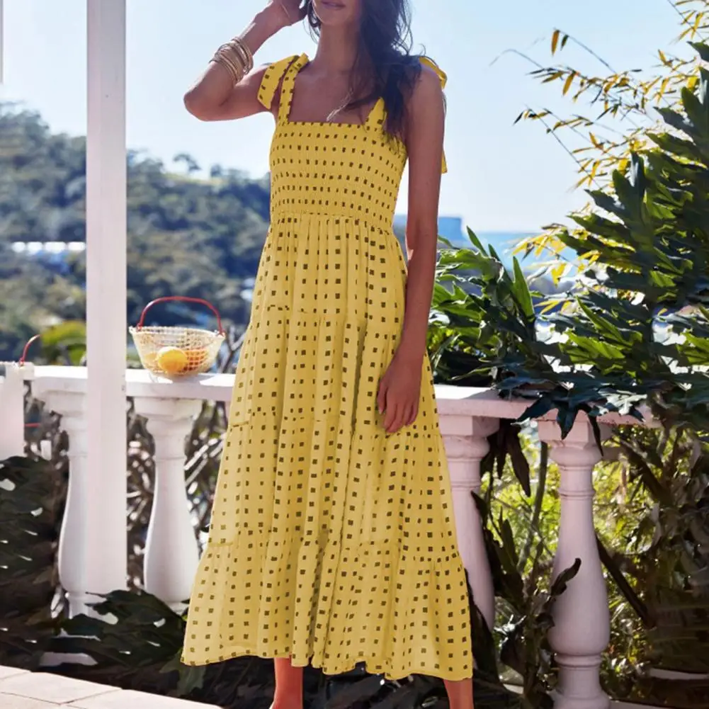 Pretty Women Dress High Waist Lightweight Suspender Dress Suspender Straps Printed Long Dress
Pretty Women Dress High Waist Lightweight Suspender Dress Suspender Straps Printed Long Dress