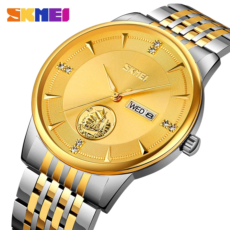 SKMEI New Top Brand Luxury Stainless Steel Quartz Wristwatches Male Casual Date Week Clock Fashion Watch Mens reloj hombre
SKMEI New Top Brand Luxury Stainless Steel Quartz Wristwatches Male Casual Date Week Clock Fashion Watch Mens reloj hombre