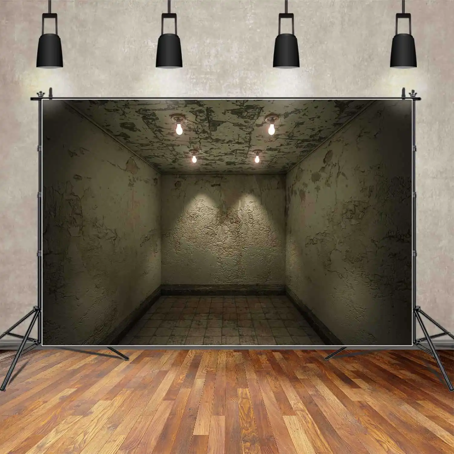 MOON.QG Backdrop Halloween Grunge Bulbs Lights Room Background White Faded Cement Wall Tile Floor Decoration Photo Booth Props
MOON.QG Backdrop Halloween Grunge Bulbs Lights Room Background White Faded Cement Wall Tile Floor Decoration Photo Booth Props