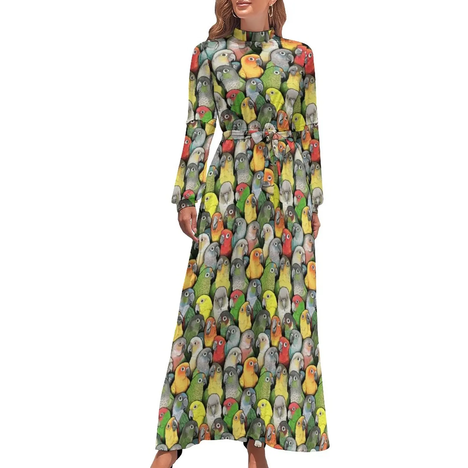 Colorful Cute Parrot Dress Long Sleeve Funny Animal Print Kawaii Maxi Dress High Waist Fashion Graphic Boho Beach Long Dresses
Colorful Cute Parrot Dress Long Sleeve Funny Animal Print Kawaii Maxi Dress High Waist Fashion Graphic Boho Beach Long Dresses