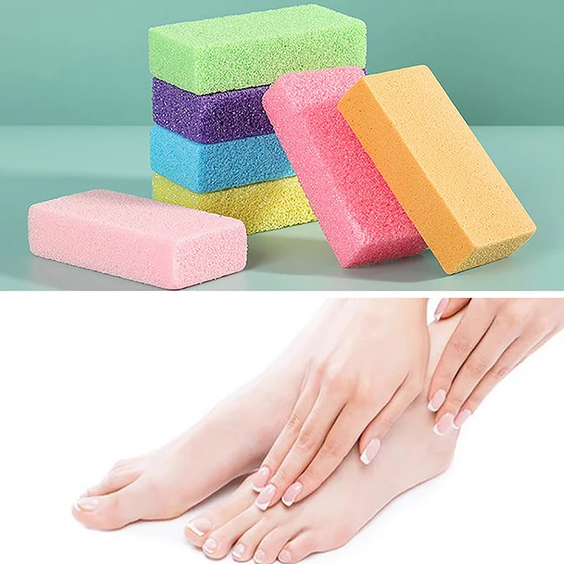 

Exfoliate Feet Pedicure Handle Pumice Stone Scraper Foot File Dead Hard Rough Dry Skin Scrub Callus Remover Manual Cracked Heels