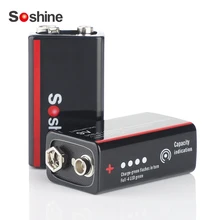 Soshine 9V 6F22 500mAh USB Lithium Ion Rechargeable Polymer with Battery Box for Wireless Microphone / Alarm 7.4V 1A USB
Soshine 9V 6F22 500mAh USB Lithium Ion Rechargeable Polymer with Battery Box for Wireless Microphone / Alarm 7.4V 1A USB