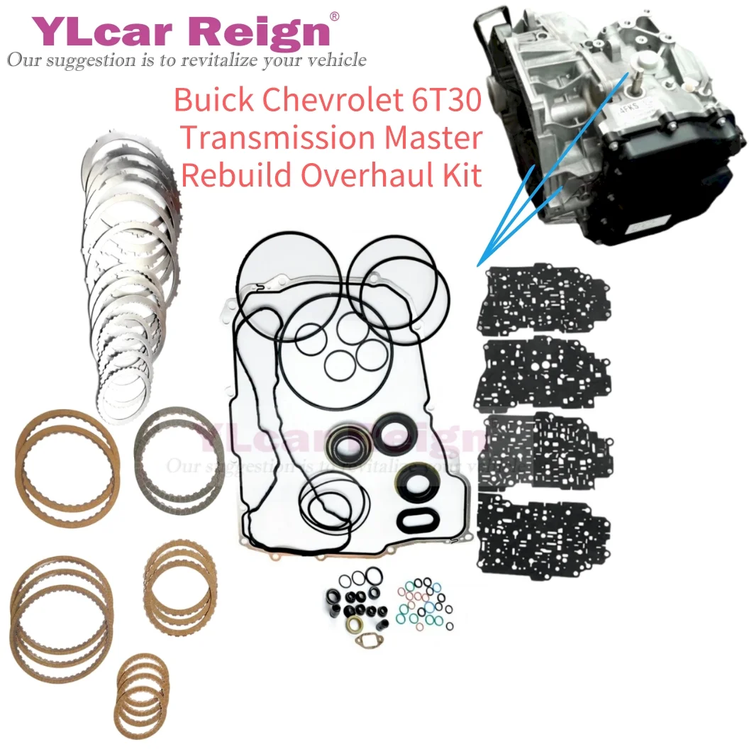 6T30E 6T30 Automatic Transmission Gearbox Master Rebuild Overhaul Kit Gasket O-rings Clutch Friction Steel Plate for Buick Car 
6T30E 6T30 Automatic Transmission Gearbox Master Rebuild Overhaul Kit Gasket O-rings Clutch Friction Steel Plate for Buick Car