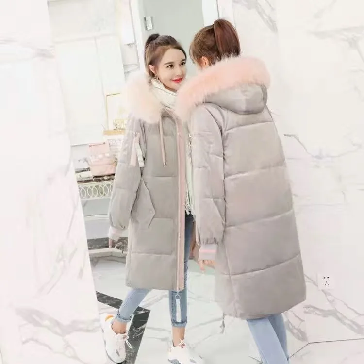 

Winter Women's Down Jackets Ultra Light Warm Cusual Coat Female Puffer Jacket With Belt Plus Size Hooded Short Parka