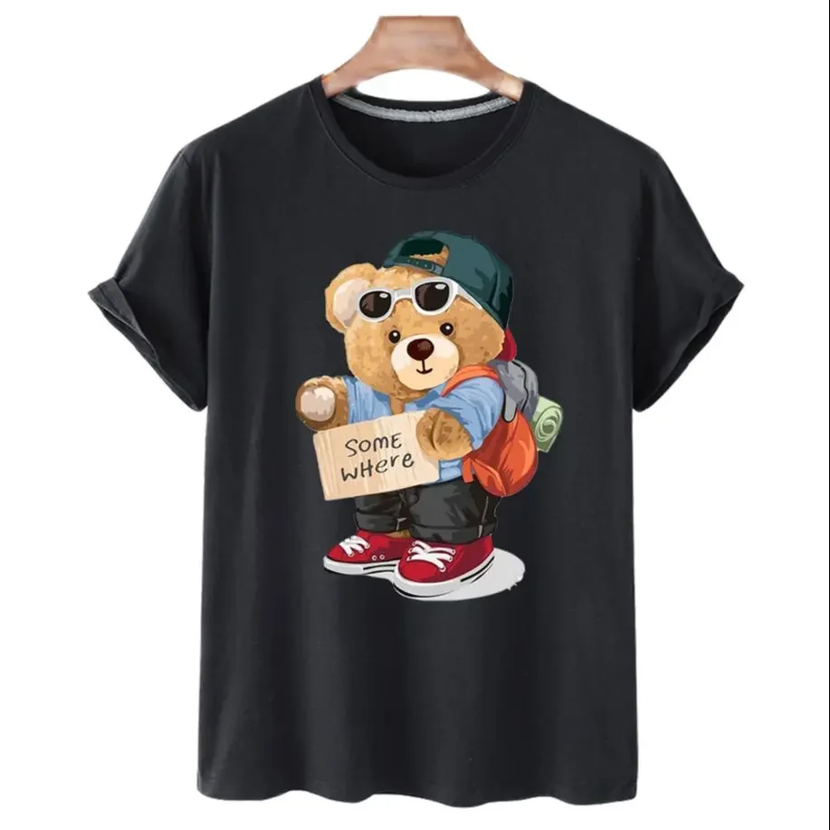 Blast sell men's and women's clothes summer new cute cartoon bear print loose T-shirt short sleeve fashion casual girl T-shirt
Blast sell men's and women's clothes summer new cute cartoon bear print loose T-shirt short sleeve fashion casual girl T-shirt