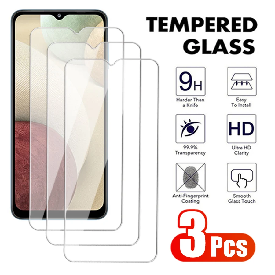 

3Pcs Tempered Glass For Samsung Galaxy A02 A12 A22 A32 A42 A52 A72 Screen Protector M02 M12 M22 M32 M42 M52 M62 Protective Film