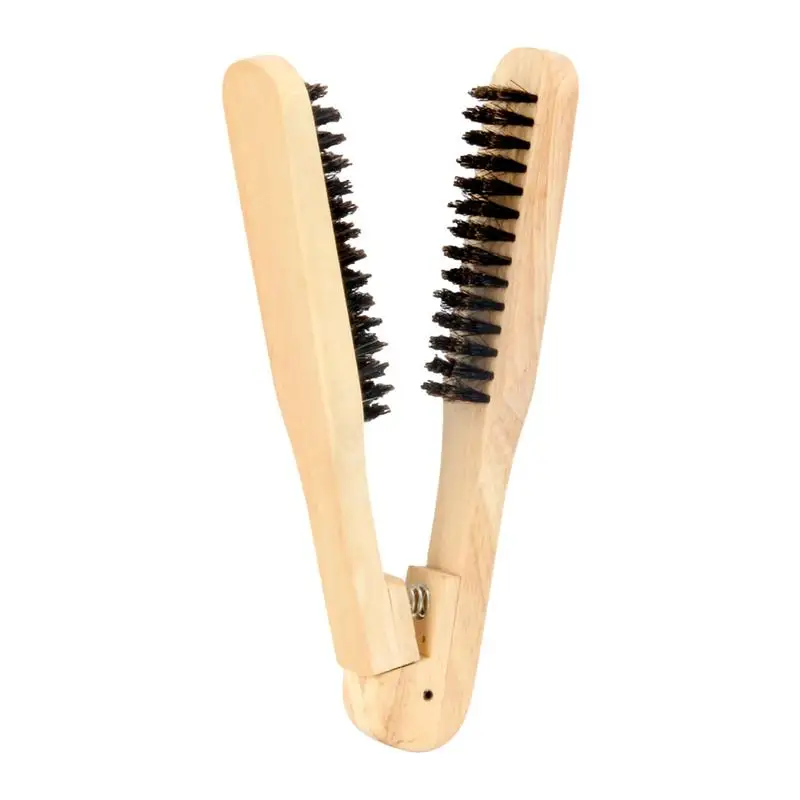 

Деревянный выпрямитель для волос, щетка с щетиной кабана, щетка для волос, расческа для завивки волос, V-образная щетка для укладки, щетка кабана, инструмент для распрямления волос