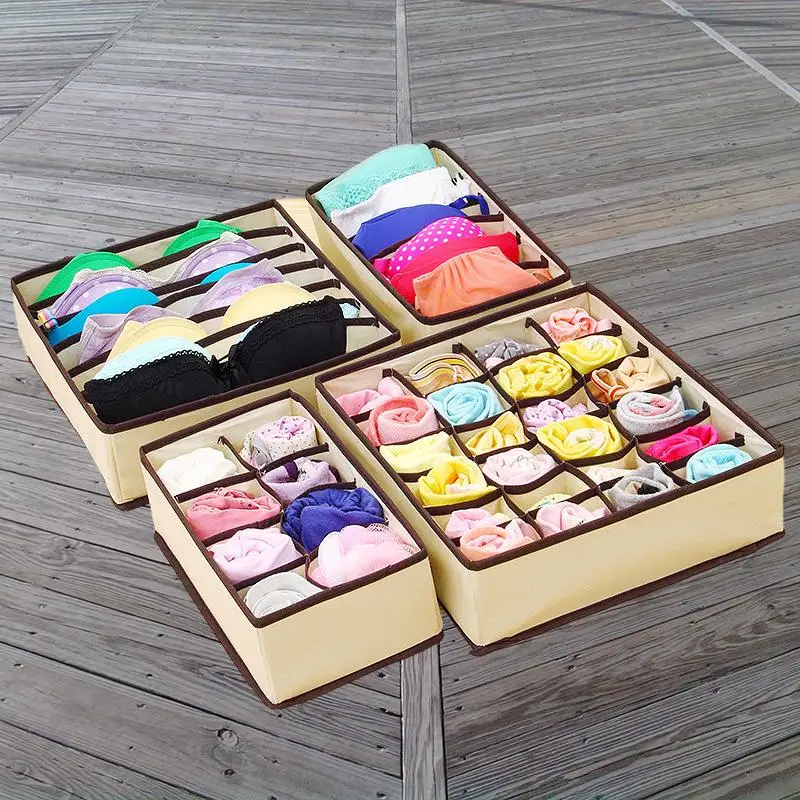 Beige-Gray Storage Boxes for Organizing Underwear, Socks, Bras, The Ultimate Solution for Your Closet
Beige-Gray Storage Boxes for Organizing Underwear, Socks, Bras, The Ultimate Solution for Your Closet