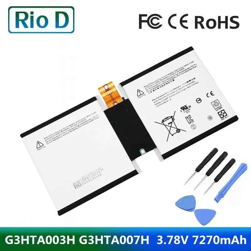 Новый аккумулятор для ноутбука G3HTA003H G3HTA007H для Microsoft Surface 3 1645 Series, планшетный ПК G3HTA004H, 7270 Вт/ч, бесплатные инструменты
Новый аккумулятор для ноутбука G3HTA003H G3HTA007H для Microsoft Surface 3 1645 Series, планшетный ПК G3HTA004H, 7270 Вт/ч, бесплатные инструменты