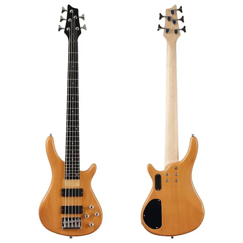 HUASHENG Tendy 43 Inch Bass Guitar OEM ODM Solid Okume Wood Electric Bass Guitar 5 String with Bag , Picks , Accessories
HUASHENG Tendy 43 Inch Bass Guitar OEM ODM Solid Okume Wood Electric Bass Guitar 5 String with Bag , Picks , Accessories