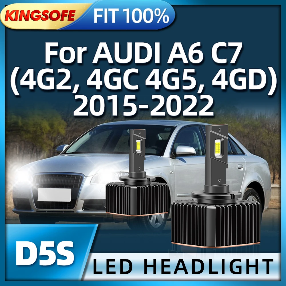 

KINGSOFE Car LED Headlight HID Bulbs D5S 45000LM 6000K White For AUDI A6 C7 4G2 4GC 4G5 4GD 2015 2016 2017 2018 2019 2020 212022