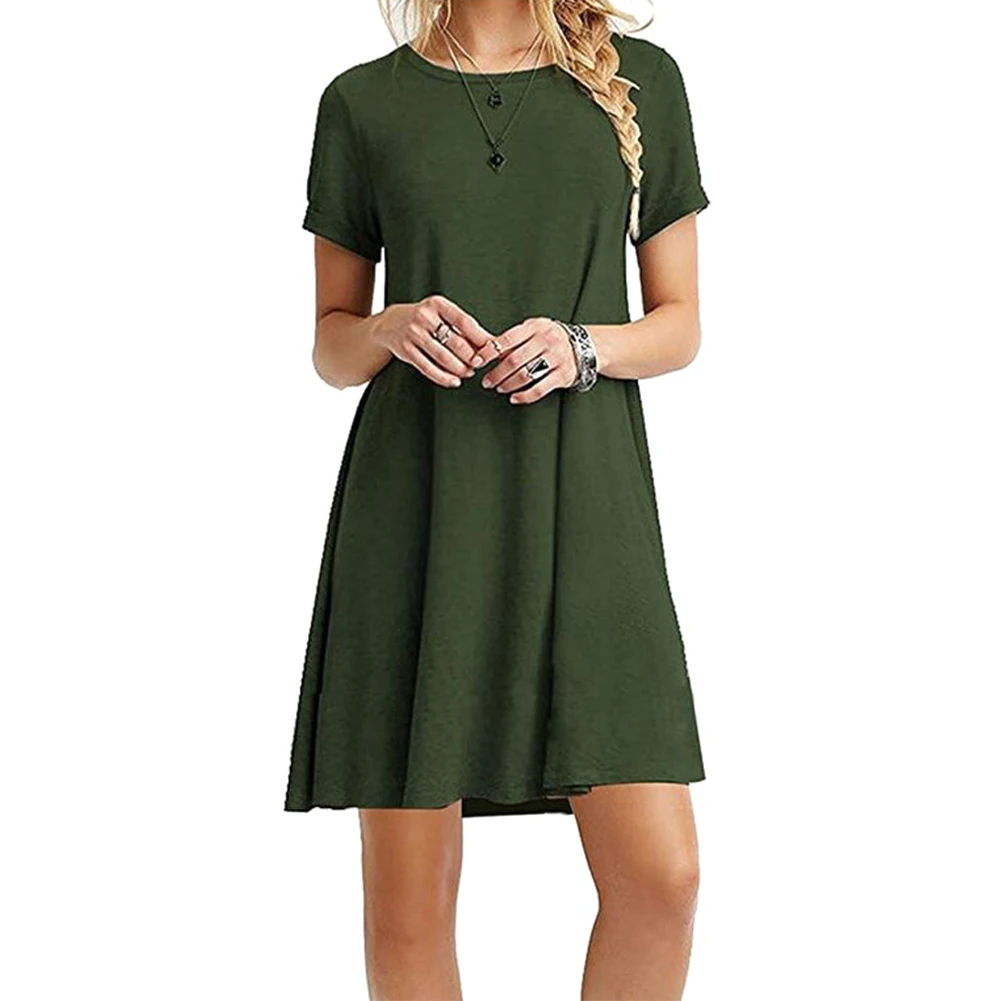 Soft Shopping Travel T Shirt Dress Casual Swing Design For Summer Short Sleeves Skin Friendly Comfortable Vacation Breathable
Soft Shopping Travel T Shirt Dress Casual Swing Design For Summer Short Sleeves Skin Friendly Comfortable Vacation Breathable