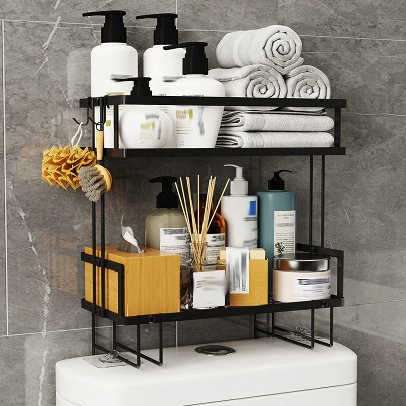 2 Tier Bathroom Over The Toilet Storage Shelf, Bathroom Storage Organizer With Toilet Paper Holder, Space Saver
2 Tier Bathroom Over The Toilet Storage Shelf, Bathroom Storage Organizer With Toilet Paper Holder, Space Saver