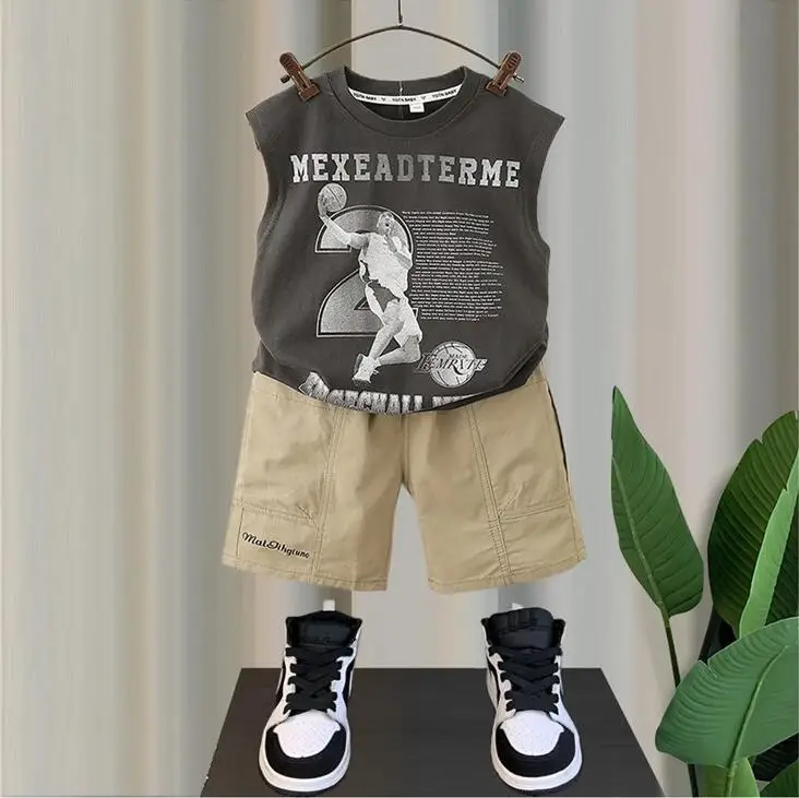 Summer 2023 New Baby Boys Clothes Sets 2-10Years Fashion Boys Suits Kids Sport Vest+ Shorts 2pcs Suits Cotton Children Tracksuit
Summer 2023 New Baby Boys Clothes Sets 2-10Years Fashion Boys Suits Kids Sport Vest+ Shorts 2pcs Suits Cotton Children Tracksuit