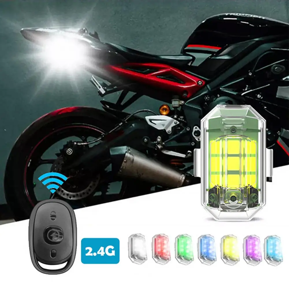 

Anti-collision Warning Indicator Lamp Flash Light for Bike Motorcycle Waterproof Wireless Control Car LED Aircraft Strobe Light