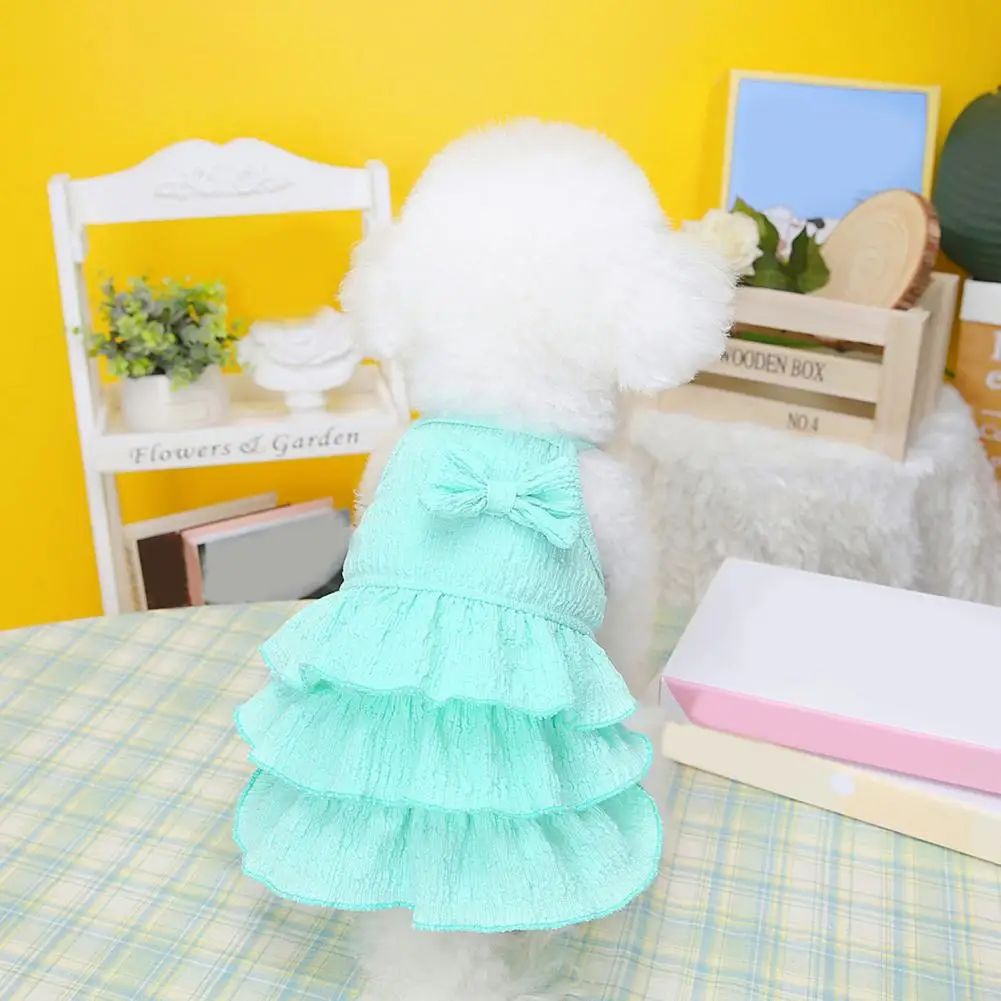 Dog Dress Soft Comfortable Breathable Adorable Pet Dog Layered Hem Bowknot Dress Daily Wear
Dog Dress Soft Comfortable Breathable Adorable Pet Dog Layered Hem Bowknot Dress Daily Wear
