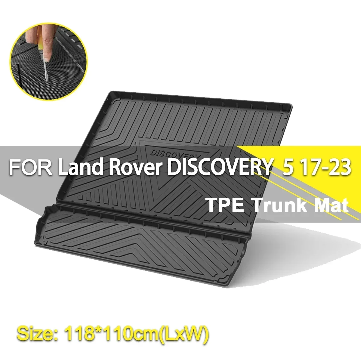 

Car Rear Trunk Cover Mat Waterproof Non-Slip Rubber TPE Cargo Liner For Land Rover EVOQUE DISCOVERY RANGE ROVER VELAR