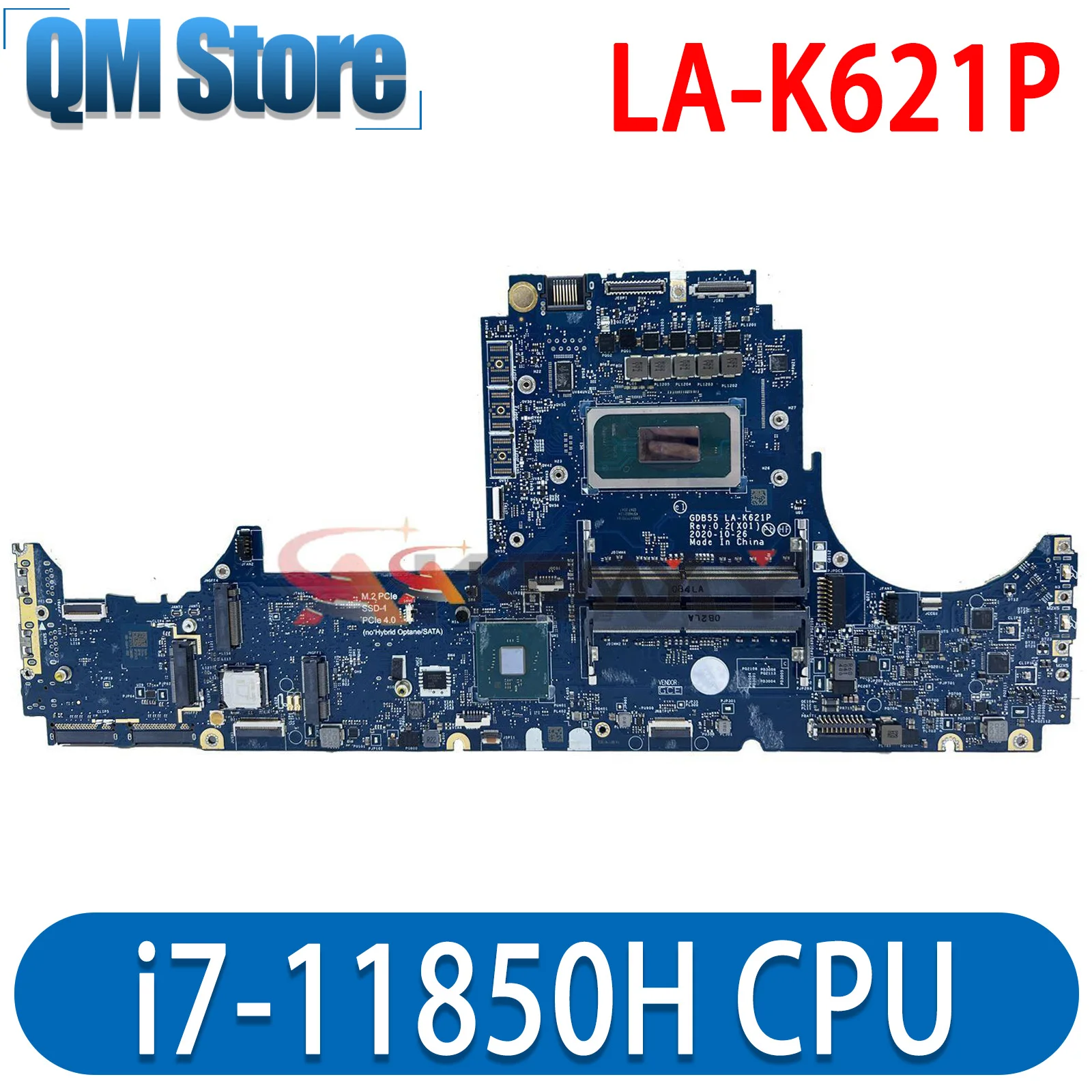 For Dell Precision 7560 Core Intel Core i7-11850H Laptop Motherboard GDB55 LA-K621P Mainboard 100% Tested 
For Dell Precision 7560 Core Intel Core i7-11850H Laptop Motherboard GDB55 LA-K621P Mainboard 100% Tested