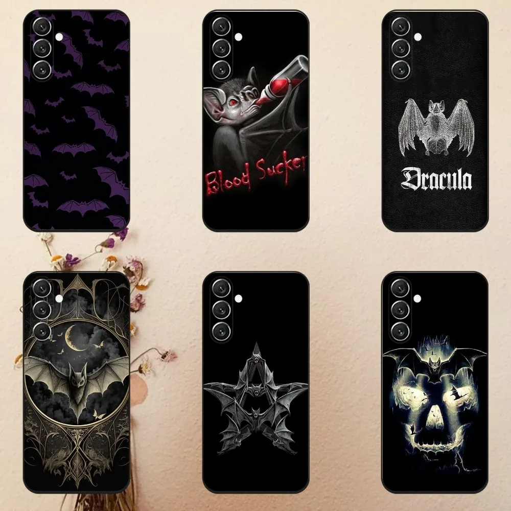 

Gothic Vampire Bat Phone Case For Samsung Galaxy A13,A21s,A22,A31,A32,A52,A53,A71,A80,A91 Soft Black Cover