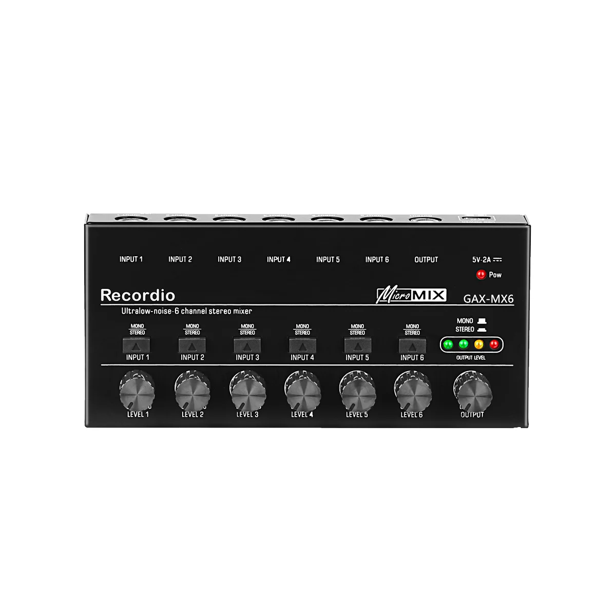 6 Channels Audio Mixer Mini Stereo Mixer Professional Sound Mixer 6.35MM Low-Noise USB Mixer for Recording Studio,Black
6 Channels Audio Mixer Mini Stereo Mixer Professional Sound Mixer 6.35MM Low-Noise USB Mixer for Recording Studio,Black