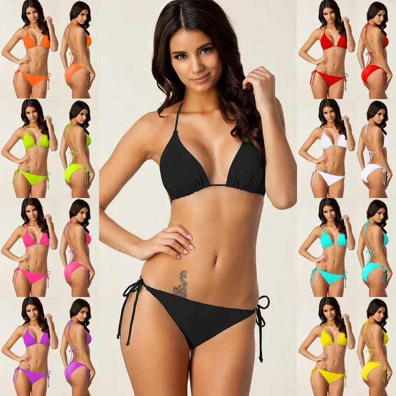Sexy Solid Bikini Classic Quality Swimsuit Bikini Female Low Waist Plus Size Swimwear Women Beach Mini Bikini Set Bathing Suit
Sexy Solid Bikini Classic Quality Swimsuit Bikini Female Low Waist Plus Size Swimwear Women Beach Mini Bikini Set Bathing Suit
