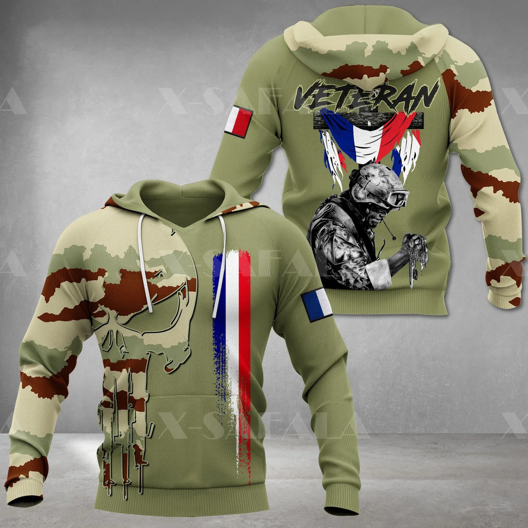 

France Soldier-ARMY-VETERAN Country 3D Print Hoodie Spring Autumn Man Women Harajuku Outwear Hooded Pullover Tracksuits Casual-2