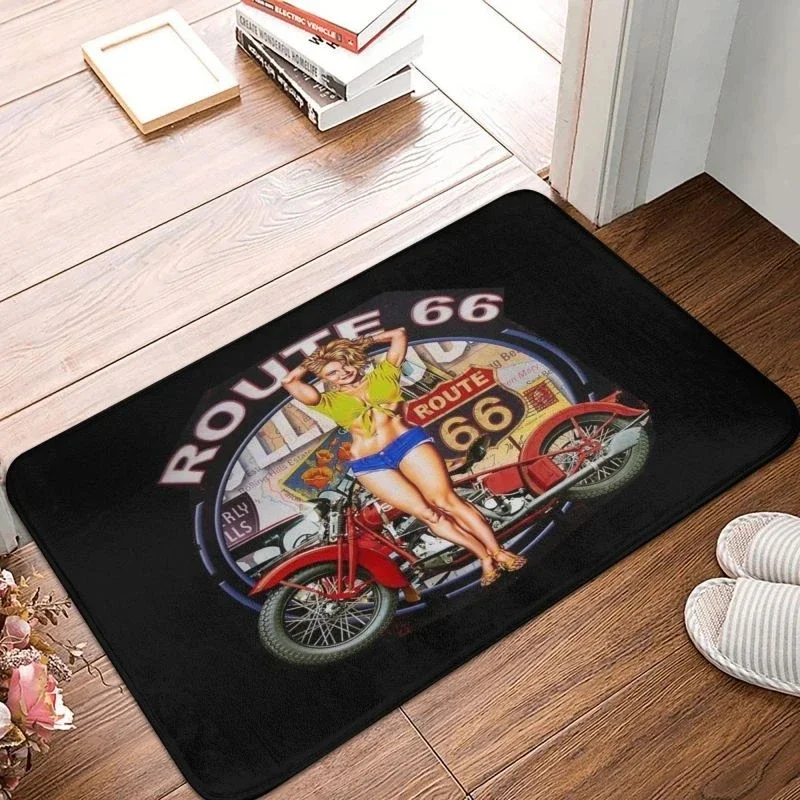 Americana Route 66 Front Door Mat Home Decoration Indoor Entrance Doormat Kitchen Floor Mat Balcony Rug Bathroom Non-slip Mat
Americana Route 66 Front Door Mat Home Decoration Indoor Entrance Doormat Kitchen Floor Mat Balcony Rug Bathroom Non-slip Mat