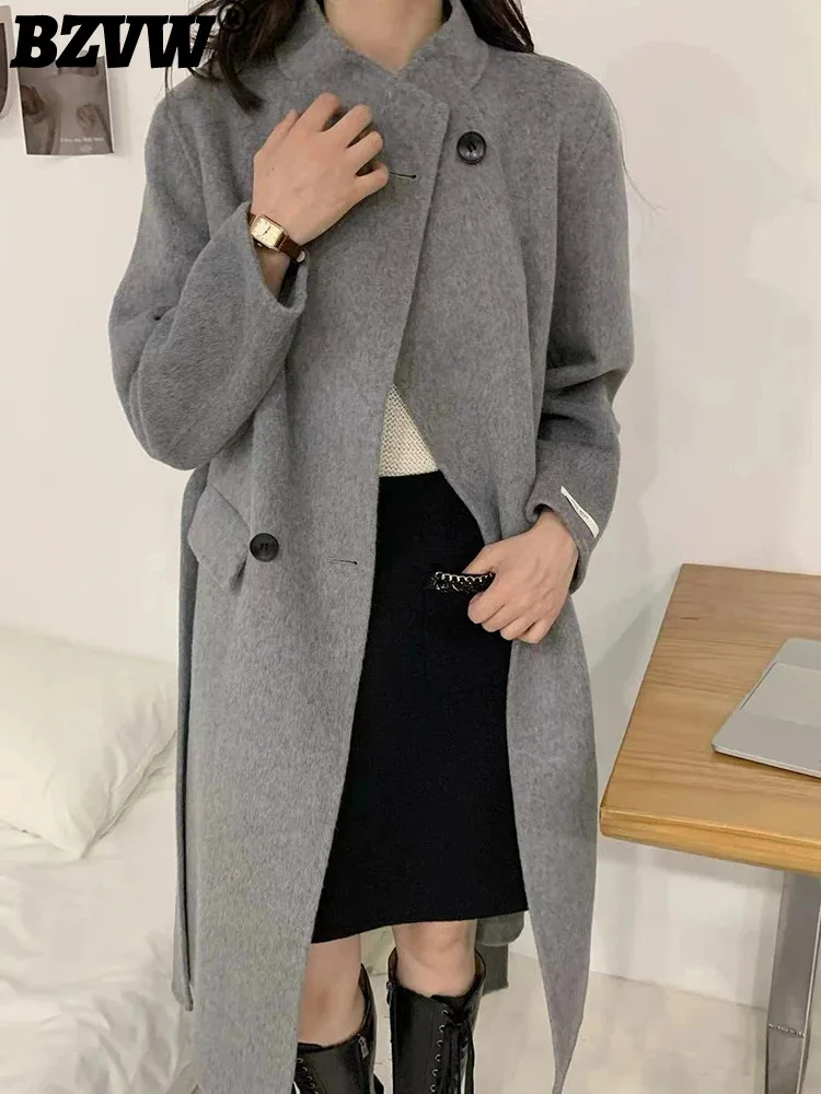 BZVW High-end Versatile Woolen Mid-length Overcoat Women's 2023 Autumn Winter Fashion New Lace-up Waist Jacket Female 25X3312
BZVW High-end Versatile Woolen Mid-length Overcoat Women's 2023 Autumn Winter Fashion New Lace-up Waist Jacket Female 25X3312