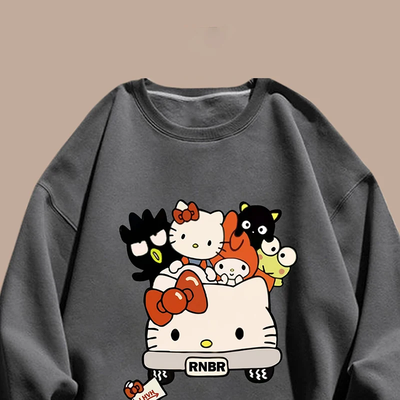 Милый свитер с надписью Sanrio, стиль Hello Kitty, My Melody Keroppi, красивые Топы без бретелек с длинными рукавами и круглым вырезом
Милый свитер с надписью Sanrio, стиль Hello Kitty, My Melody Keroppi, красивые Топы без бретелек с длинными рукавами и круглым вырезом