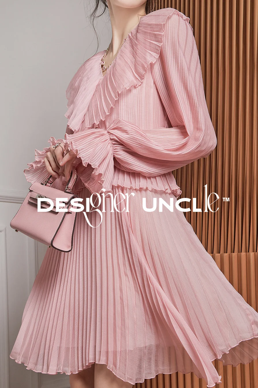 French Tea Break Dress Temperament Gentle Wind Pleated Long Sleeve Elegant Holiday Style Long Dress
French Tea Break Dress Temperament Gentle Wind Pleated Long Sleeve Elegant Holiday Style Long Dress