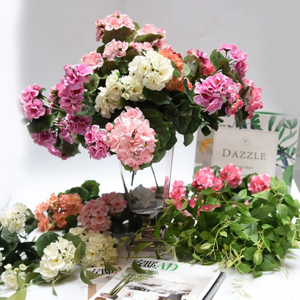 1 Bunches Of Artificial Flowers With 5 Branches Fake Geranium Decoration Home Decor For Wedding Party Holiday Garden Shop Use
1 Bunches Of Artificial Flowers With 5 Branches Fake Geranium Decoration Home Decor For Wedding Party Holiday Garden Shop Use