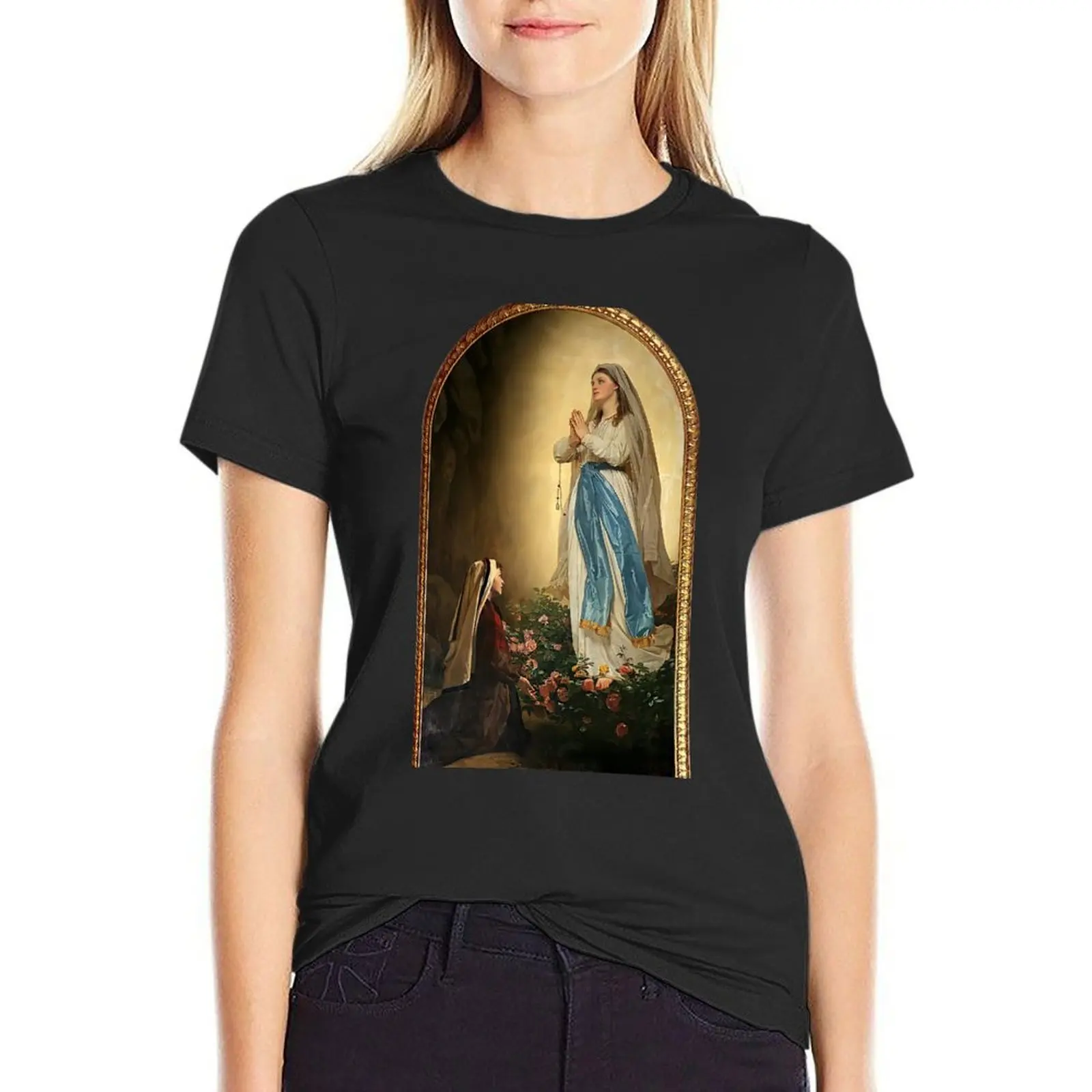 Our Lady of Lourdes (Painting by Ciseri) T-shirt funny vintage clothes Women's tee shirt
Our Lady of Lourdes (Painting by Ciseri) T-shirt funny vintage clothes Women's tee shirt