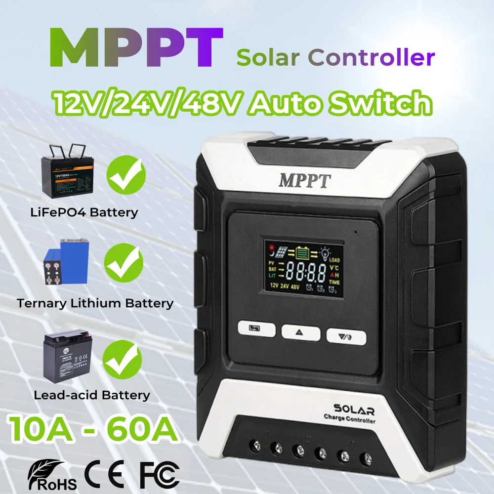 

12V 24V 48V 20A 30A 40A 60A 80A MPPT Solar Charge Controller 80VDC Solar Panel Regulator For Lead Acid/Lithium/LiFePO4 Battery