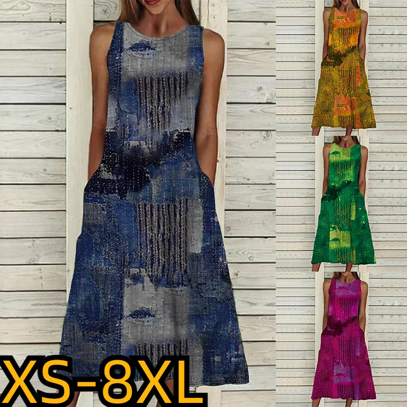 Карманное свободное платье-футляр, макси-платье в стиле бохо, винтажное длинное платье без рукавов, женское повседневное летнее платье с круглым вырезом
Карманное свободное платье-футляр, макси-платье в стиле бохо, винтажное длинное платье без рукавов, женское повседневное летнее платье с круглым вырезом