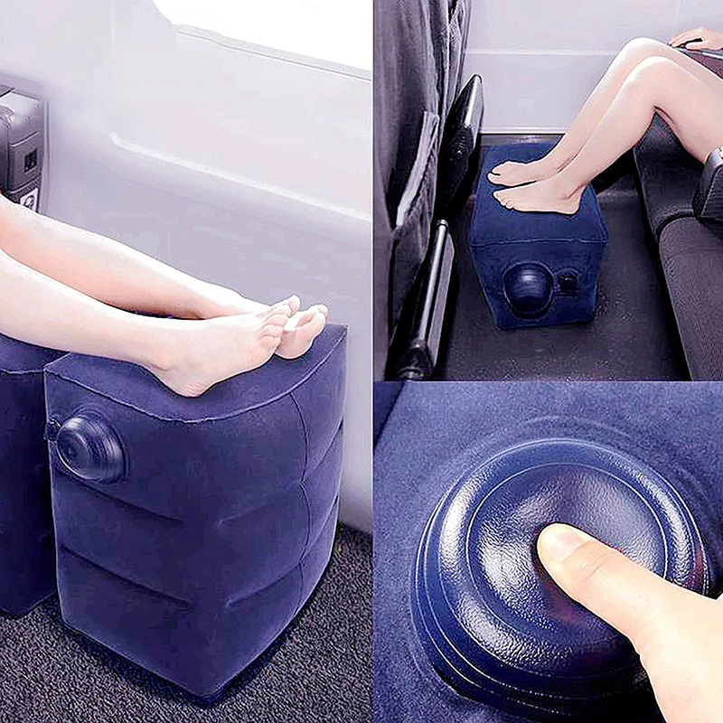 

Inflatable Travel Pillow Foot Rest Kids Car Airplane Sleeping Bed Leg Support Height Adjustable Footrest Pillow for Long Trips